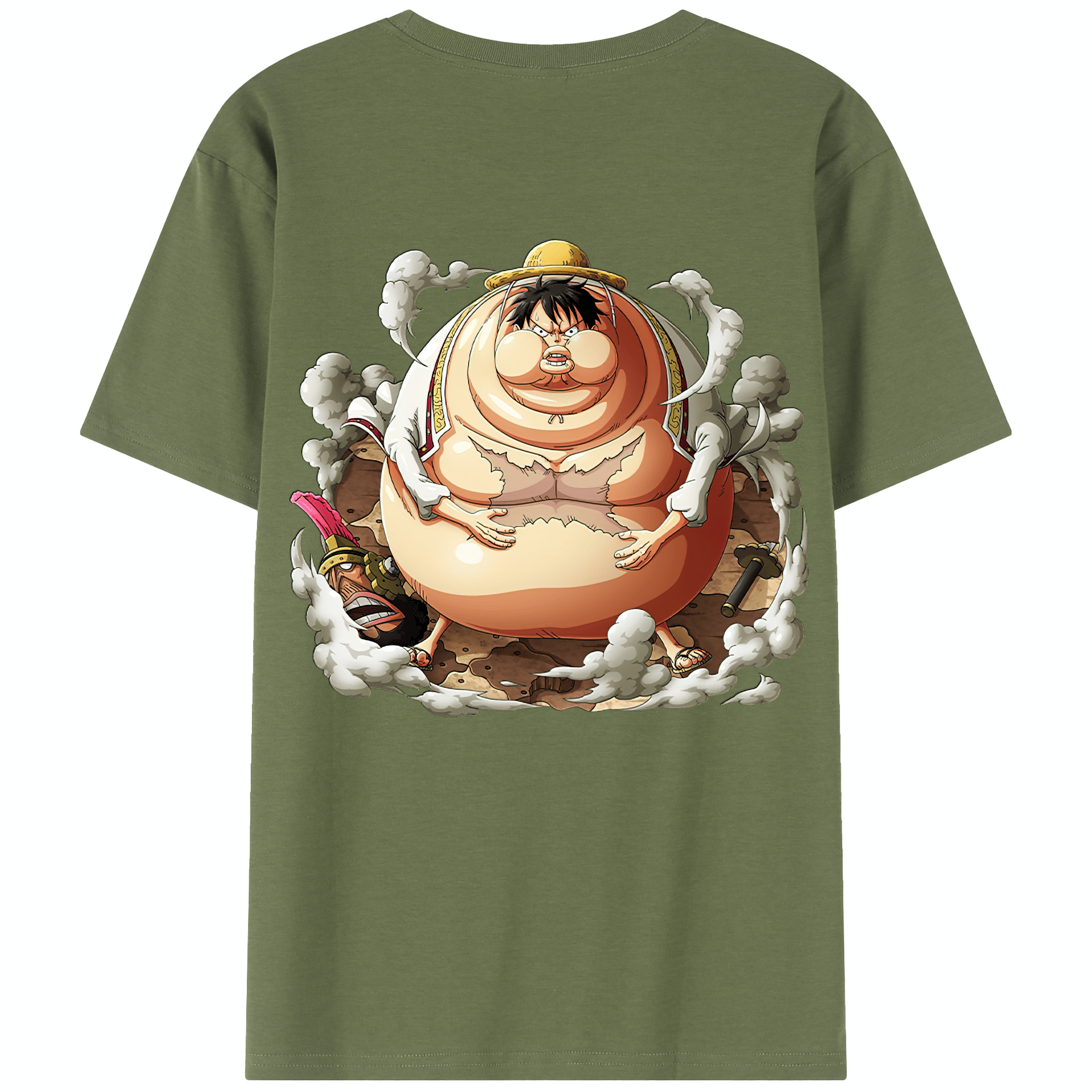ワンピース モンキー・D・ルフィ ONE PIECE Monkey D. Luffy 綿100％半袖Tシャツ（背面プリント）